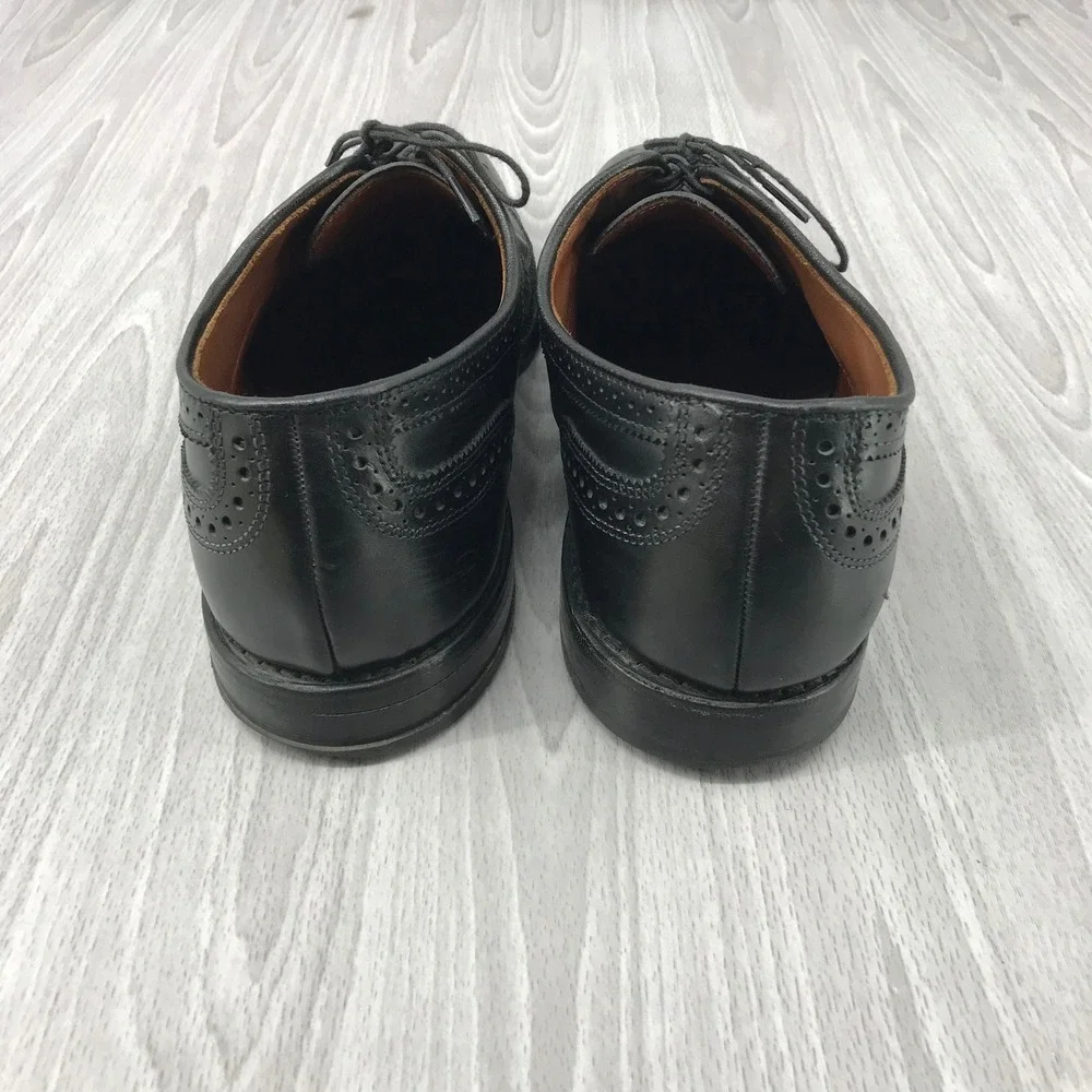 Allen Edmonds McAllister Black Leather Wingtip Oxford Dress Shoes Mens 11 E 6205